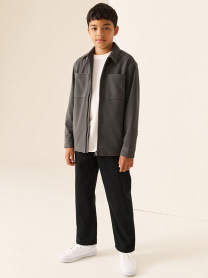 Dsiney Kidz - Charcoal Grey Cord Zip Through Overshirt (3-16yrs) image 2
