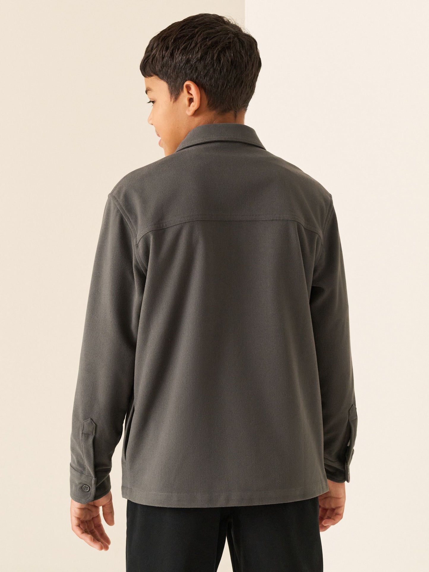 Dsiney Kidz - Charcoal Grey Cord Zip Through Overshirt (3-16yrs) image 3