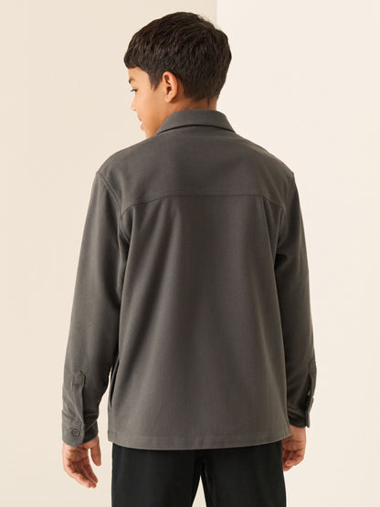 Dsiney Kidz - Charcoal Grey Cord Zip Through Overshirt (3-16yrs) image 3