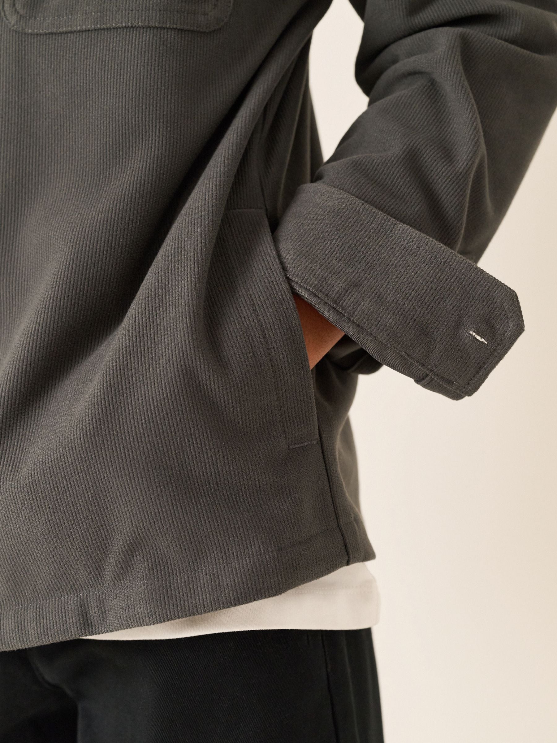 Dsiney Kidz - Charcoal Grey Cord Zip Through Overshirt (3-16yrs) image 5