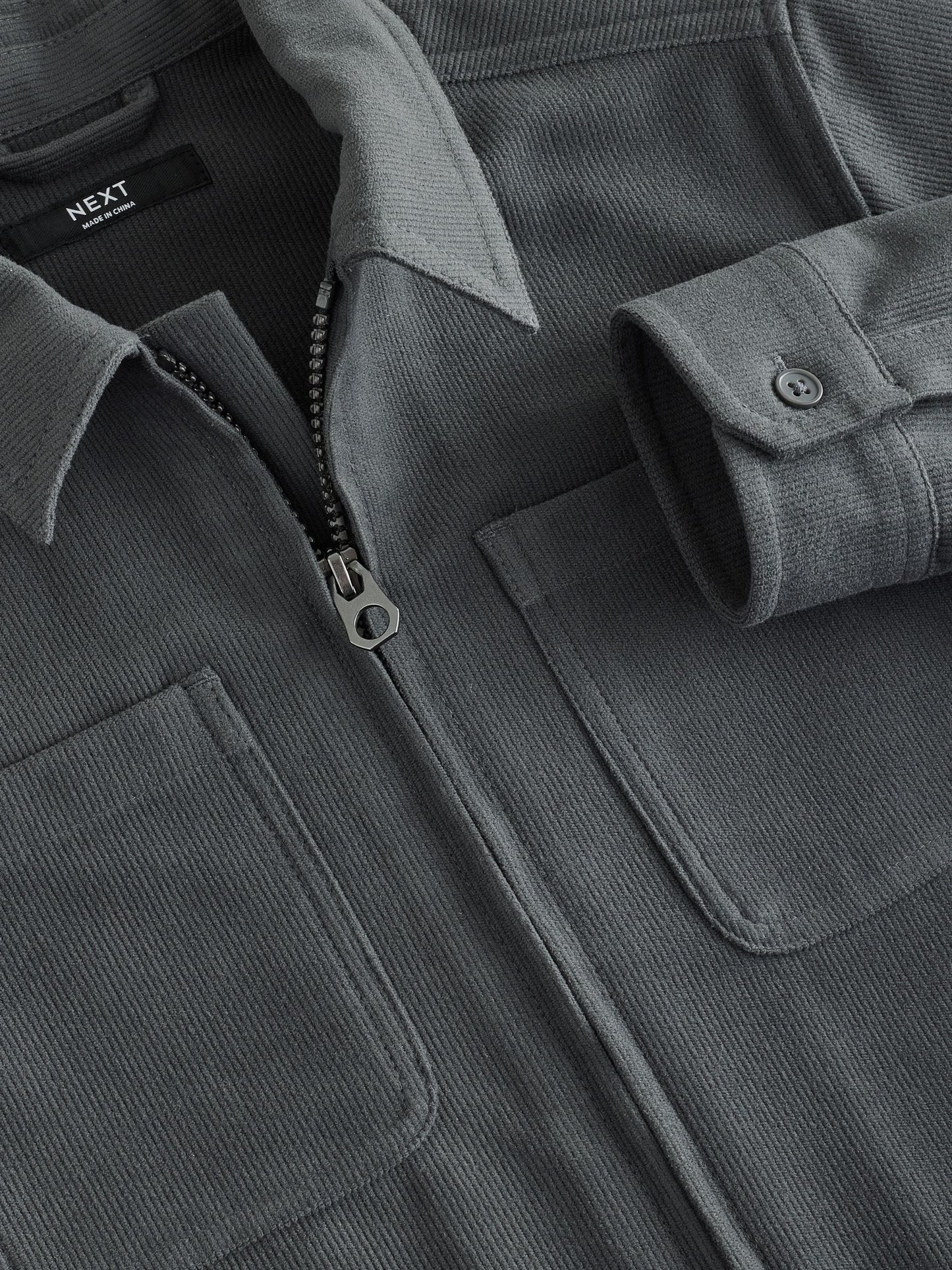 Dsiney Kidz - Charcoal Grey Cord Zip Through Overshirt (3-16yrs) image 8