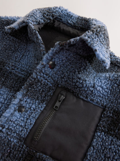 Dsiney Kidz - Blue Check Borg Fleece Shacket (3-16yrs) image 10