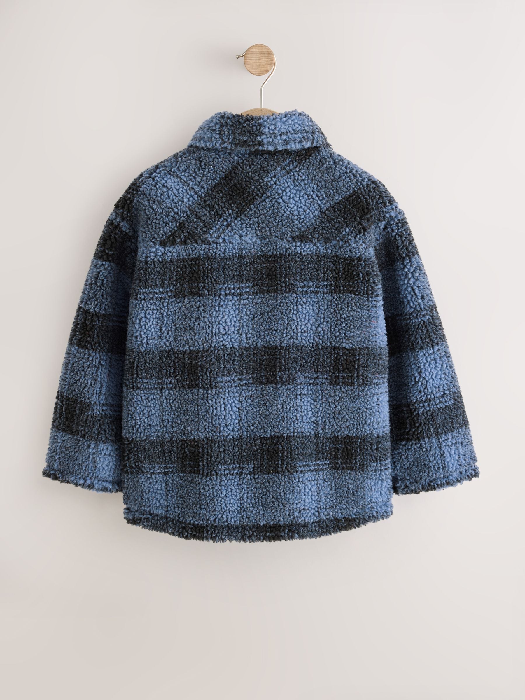 Dsiney Kidz - Blue Check Borg Fleece Shacket (3-16yrs) image 7