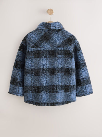 Dsiney Kidz - Blue Check Borg Fleece Shacket (3-16yrs) image 7