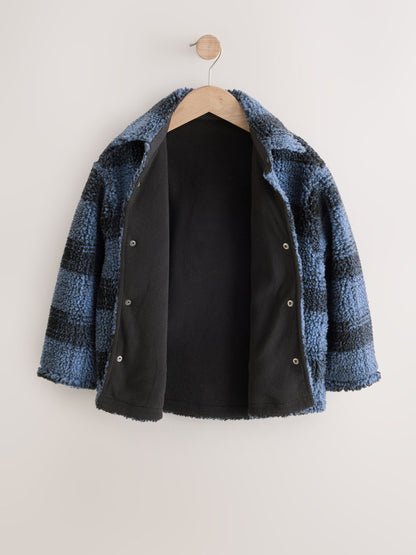 Dsiney Kidz - Blue Check Borg Fleece Shacket (3-16yrs) image 8