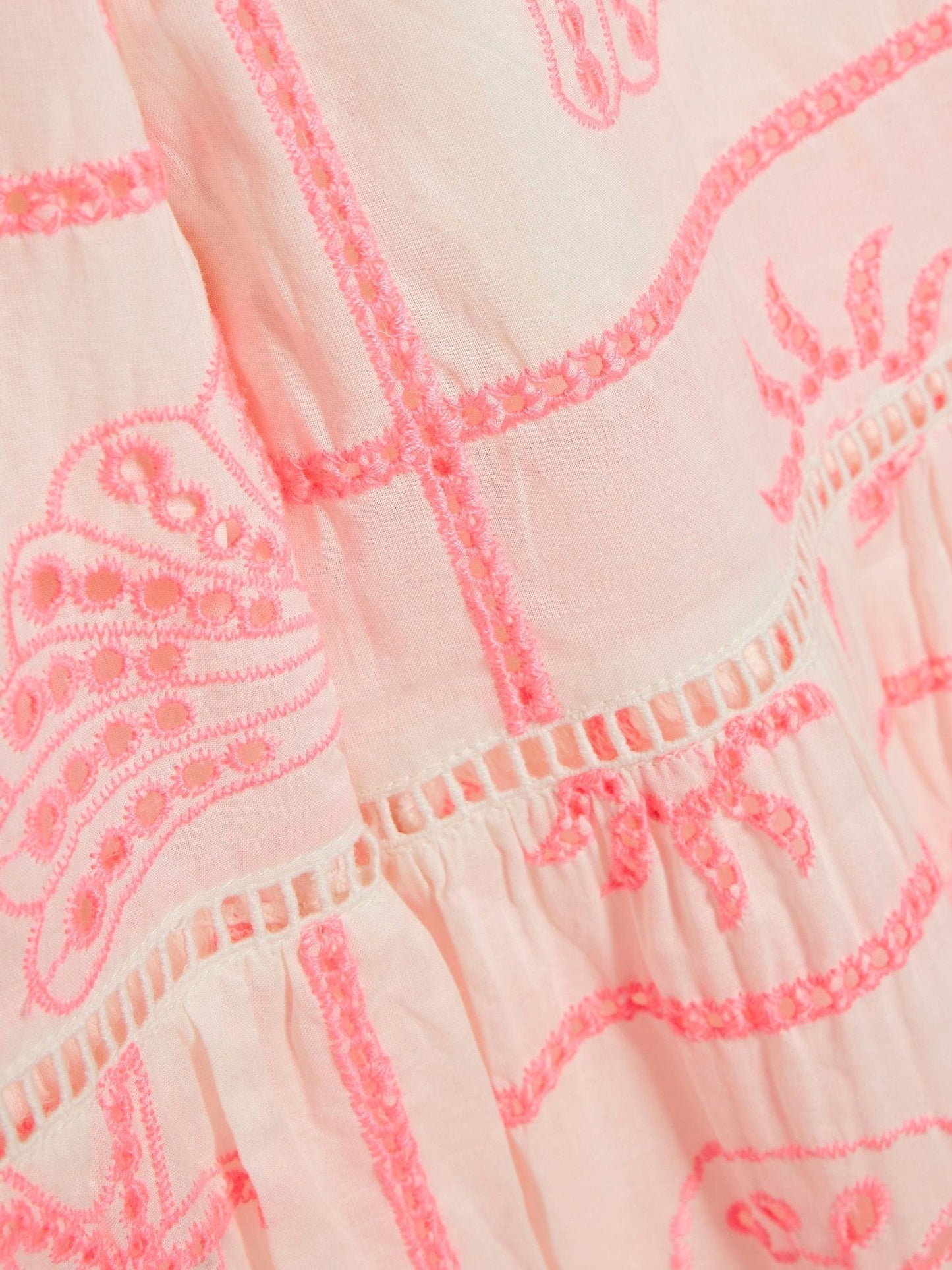 Dsiney Kidz - River Island Cream Broderie Frill Top & Kickflare Set image 3