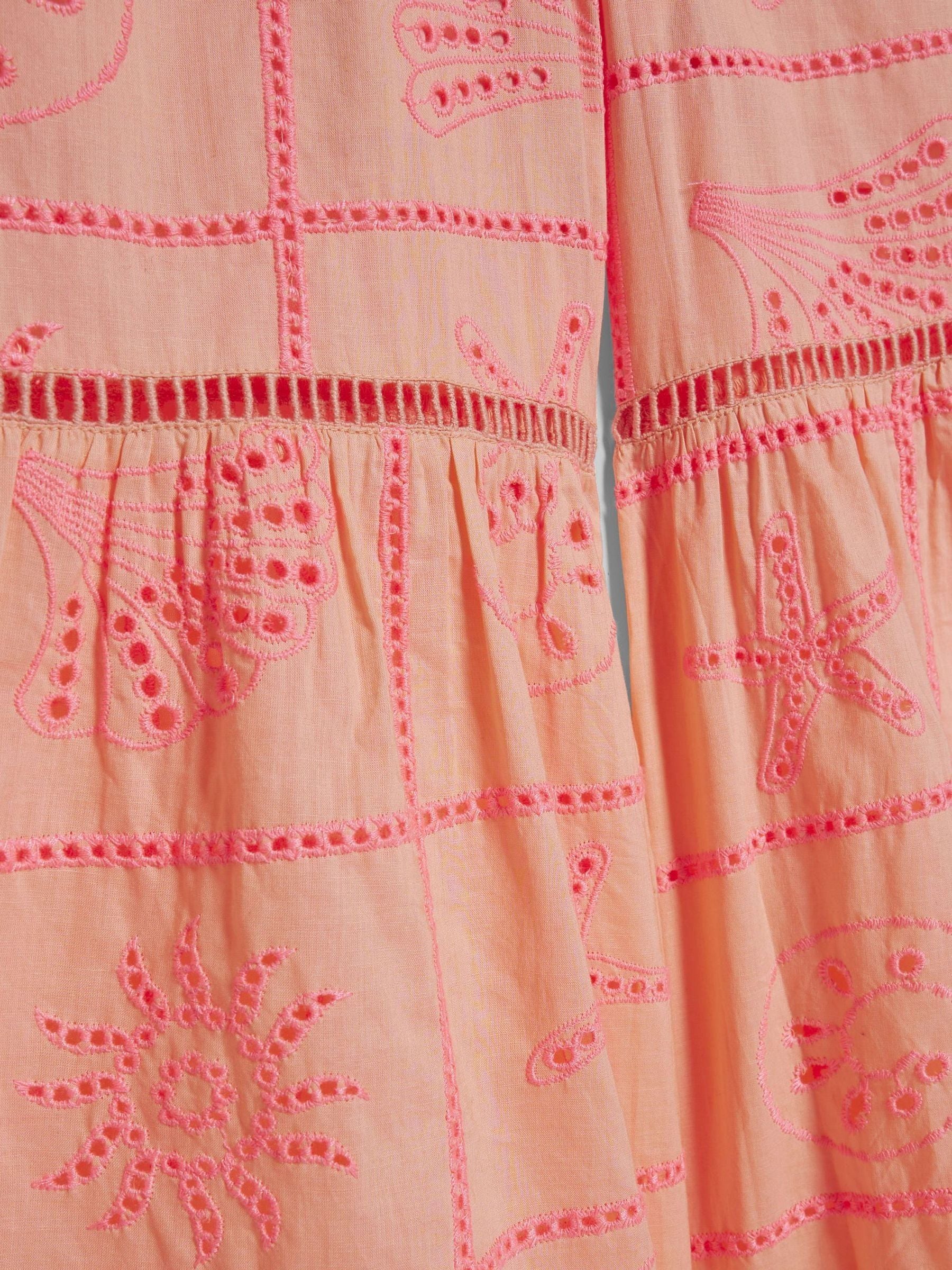 Dsiney Kidz - River Island Pink Broderie Frill Top & Kickflare Set image 4