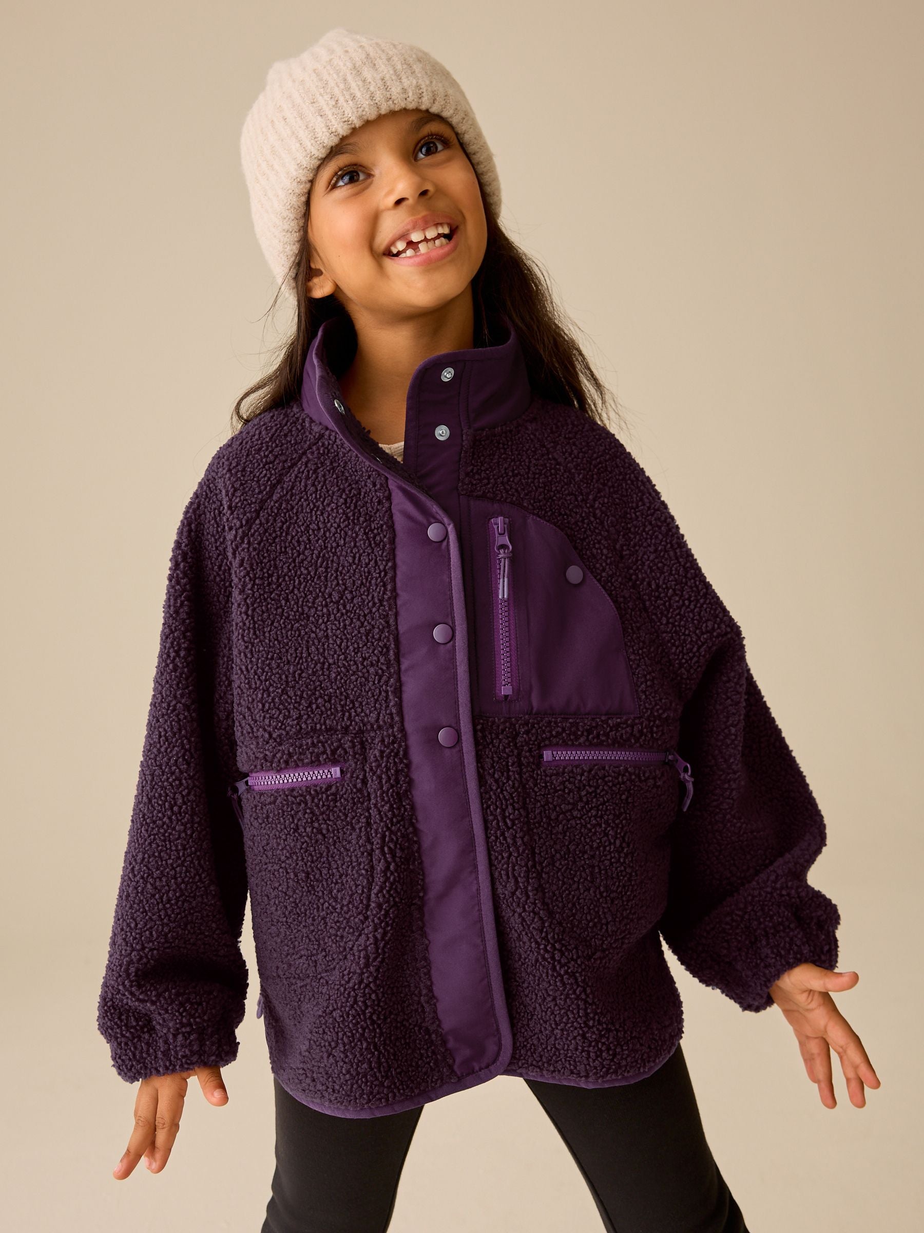 Dsiney Kidz - Berry Pink Button Up Fleece Jacket (3-16yrs) image 1