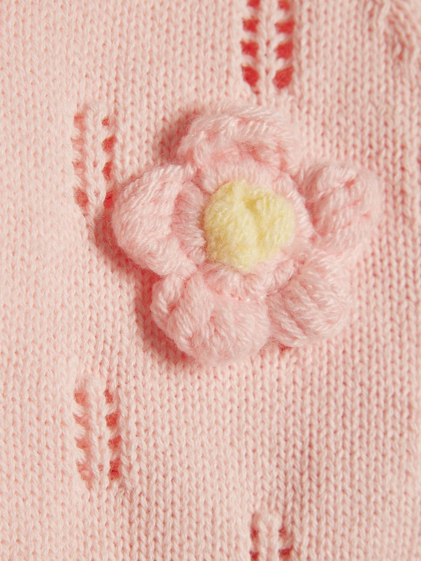 River Island Pink Broderie Daisy Knitted Cardigan & Leggings Set image 5