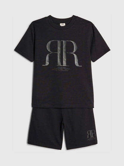 Dsiney Kidz - River Island Black RR T-Shirt & Short Sets image 3