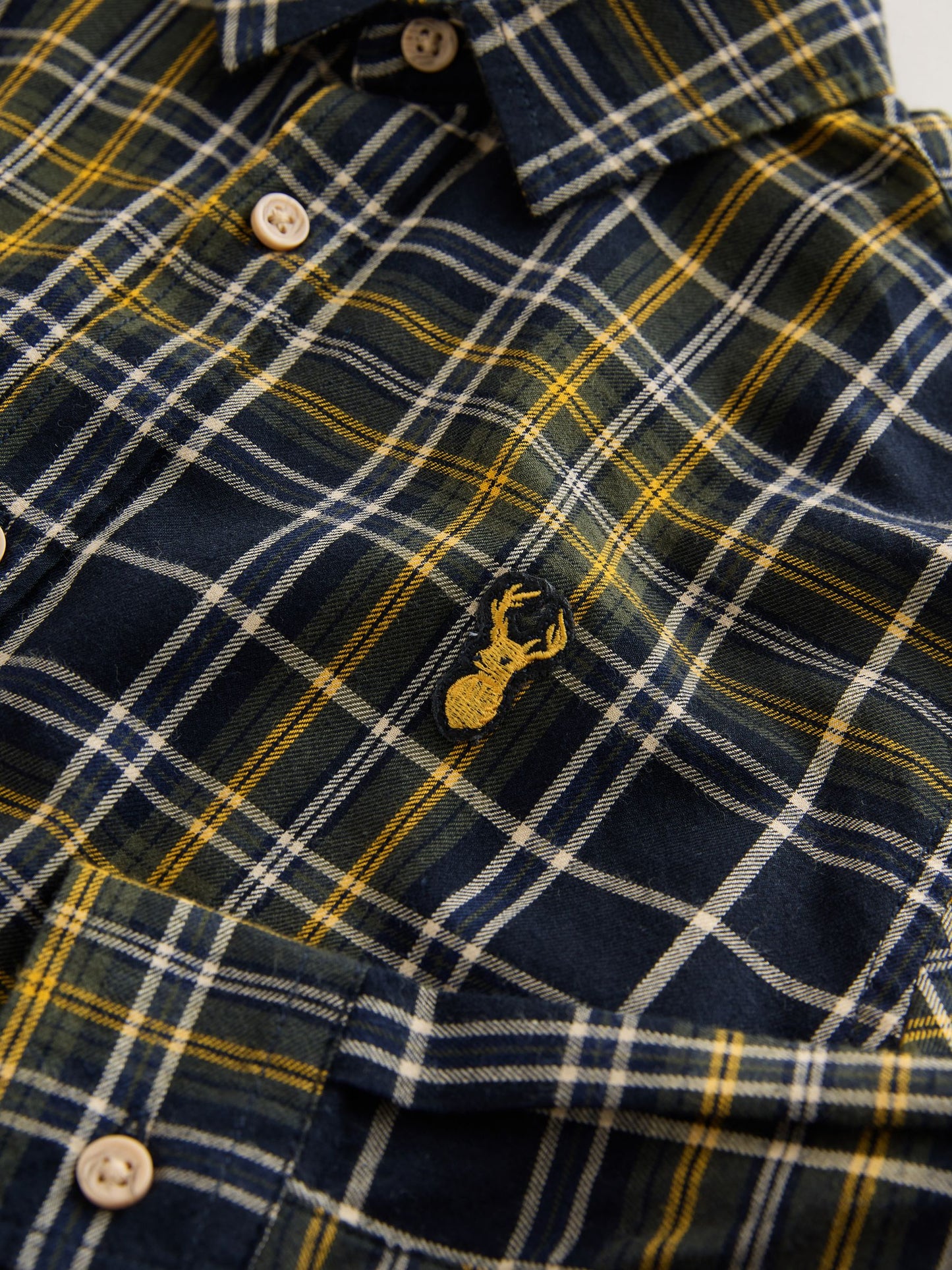 Dsiney Kidz - Navy/Yellow Check Long Sleeve Check Shirt (3-16yrs) image 5