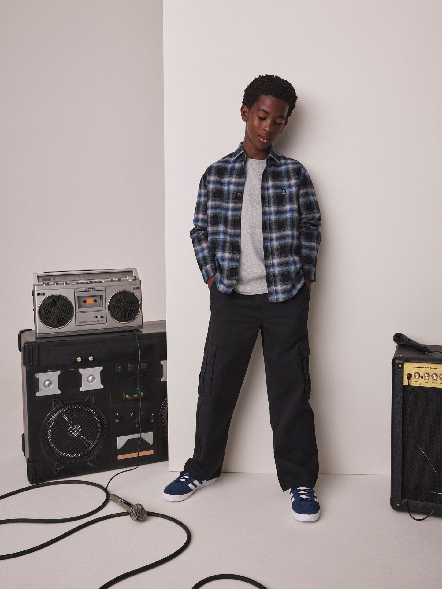 Dsiney Kidz - Blue Check Long Sleeve Check Shirt (3-16yrs) image 2