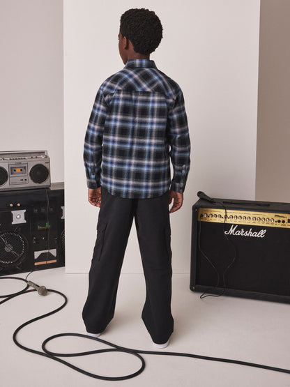 Dsiney Kidz - Blue Check Long Sleeve Check Shirt (3-16yrs) image 3