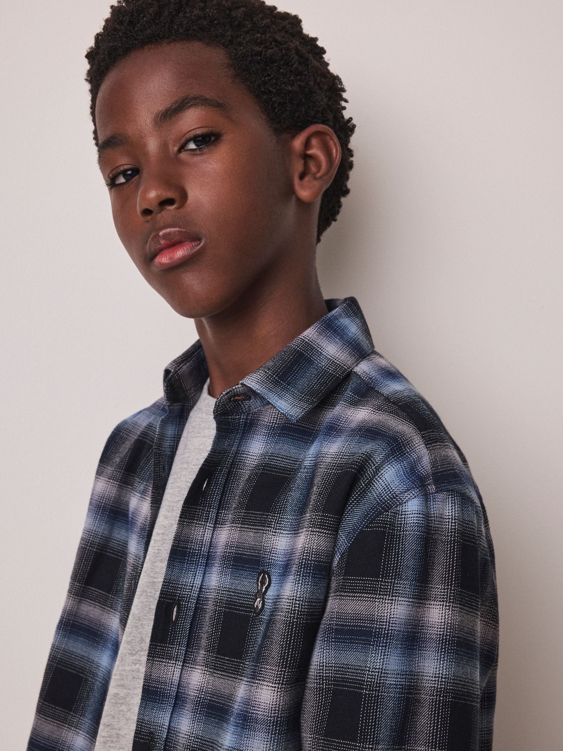 Dsiney Kidz - Blue Check Long Sleeve Check Shirt (3-16yrs) image 4