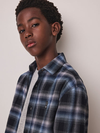 Dsiney Kidz - Blue Check Long Sleeve Check Shirt (3-16yrs) image 4
