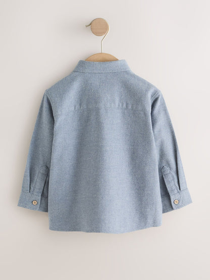 Dsiney Kidz - Blue Bear Long Sleeve Melange Brushed Character Shirt (3mths-7yrs) image 2