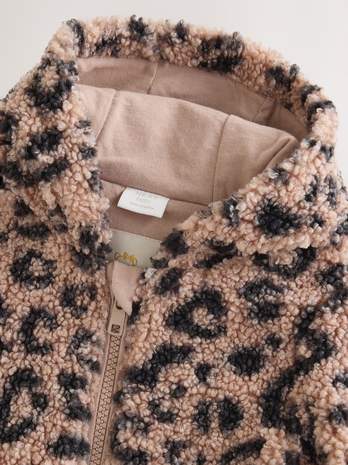 Dsiney Kidz - Brown Leopard Borg Hooded Baby All-In-One (0mths-2yrs) image 3