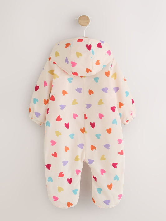 Dsiney Kidz - Multi Coloured Heart All Over Printed Hooded Baby All-In-One (0mths-2yrs) image 2
