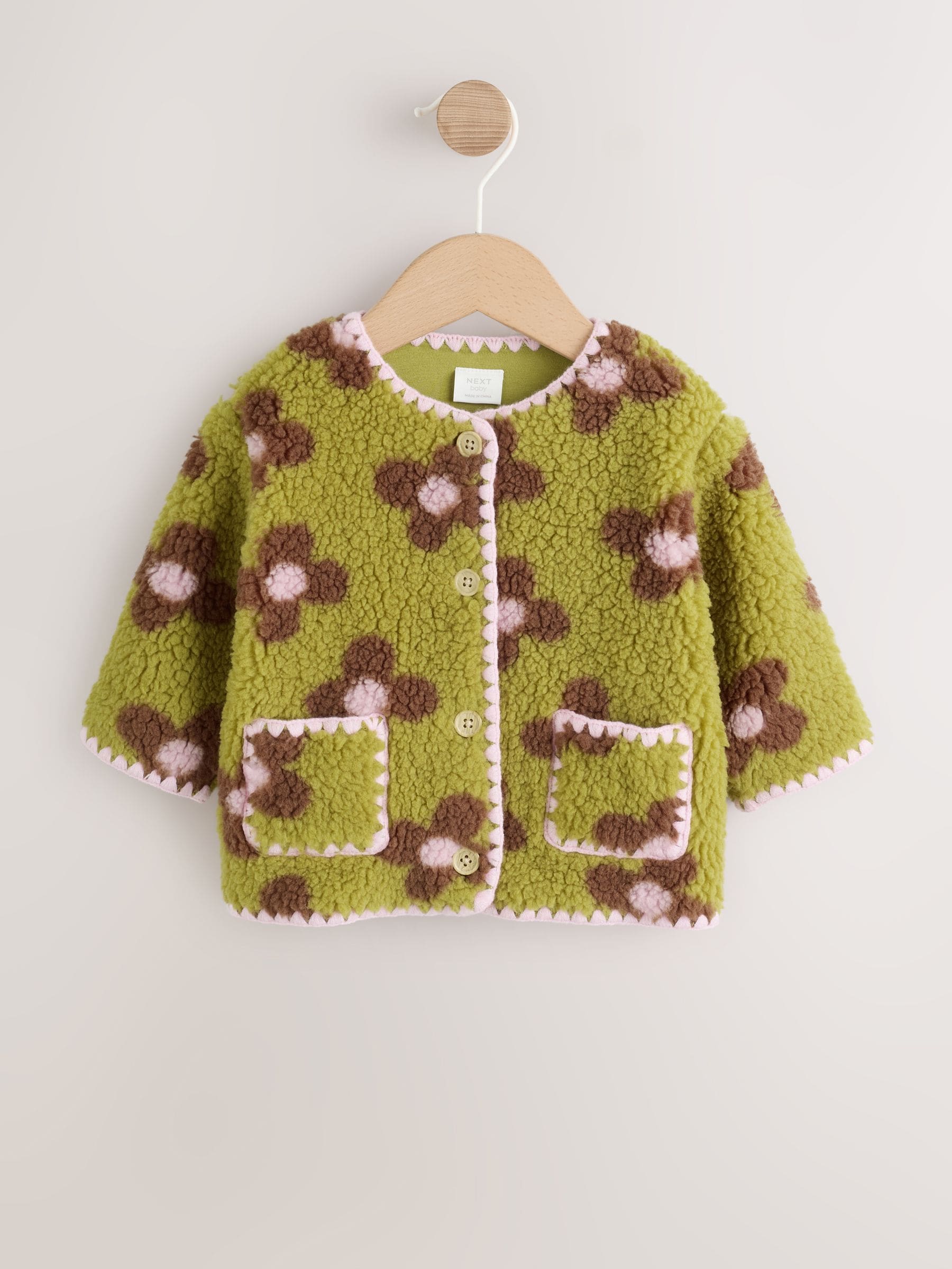 Dsiney Kidz - Citrine Floral Borg Button Through Baby Jacket (0mths-2yrs) image 5