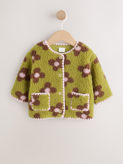 Dsiney Kidz - Citrine Floral Borg Button Through Baby Jacket (0mths-2yrs) image 5