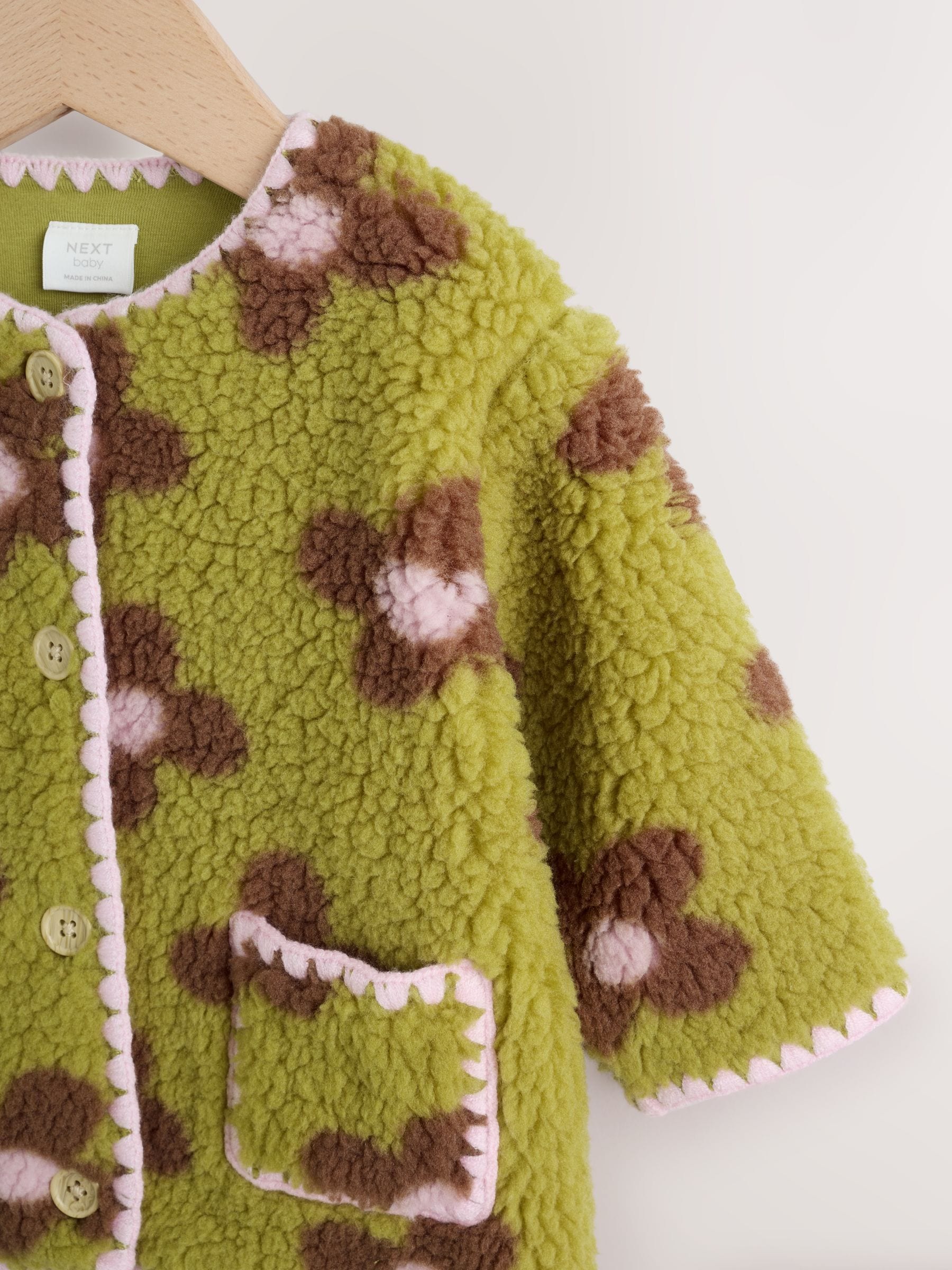 Dsiney Kidz - Citrine Floral Borg Button Through Baby Jacket (0mths-2yrs) image 7