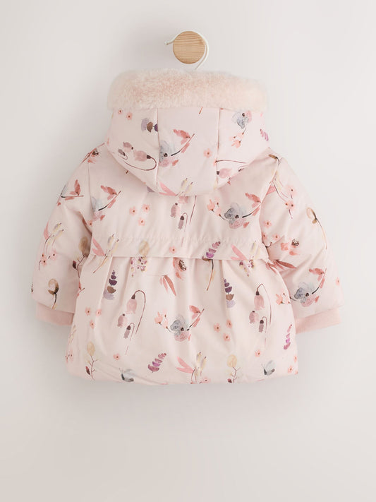 Dsiney Kidz - Watercolour Printed Bow Front Puffer Baby Jacket (0mths-2yrs) image 2