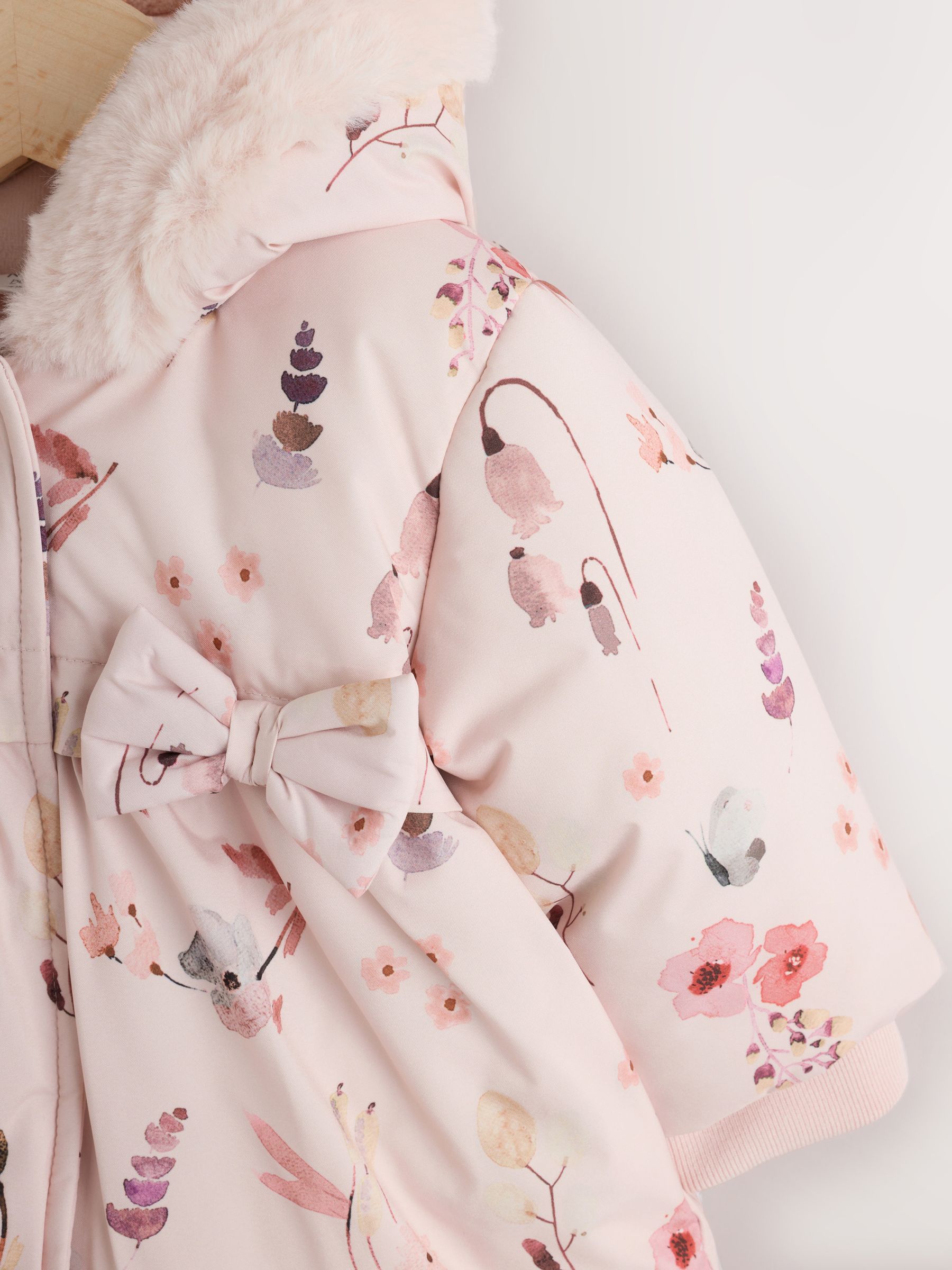 Dsiney Kidz - Watercolour Printed Bow Front Puffer Baby Jacket (0mths-2yrs) image 3