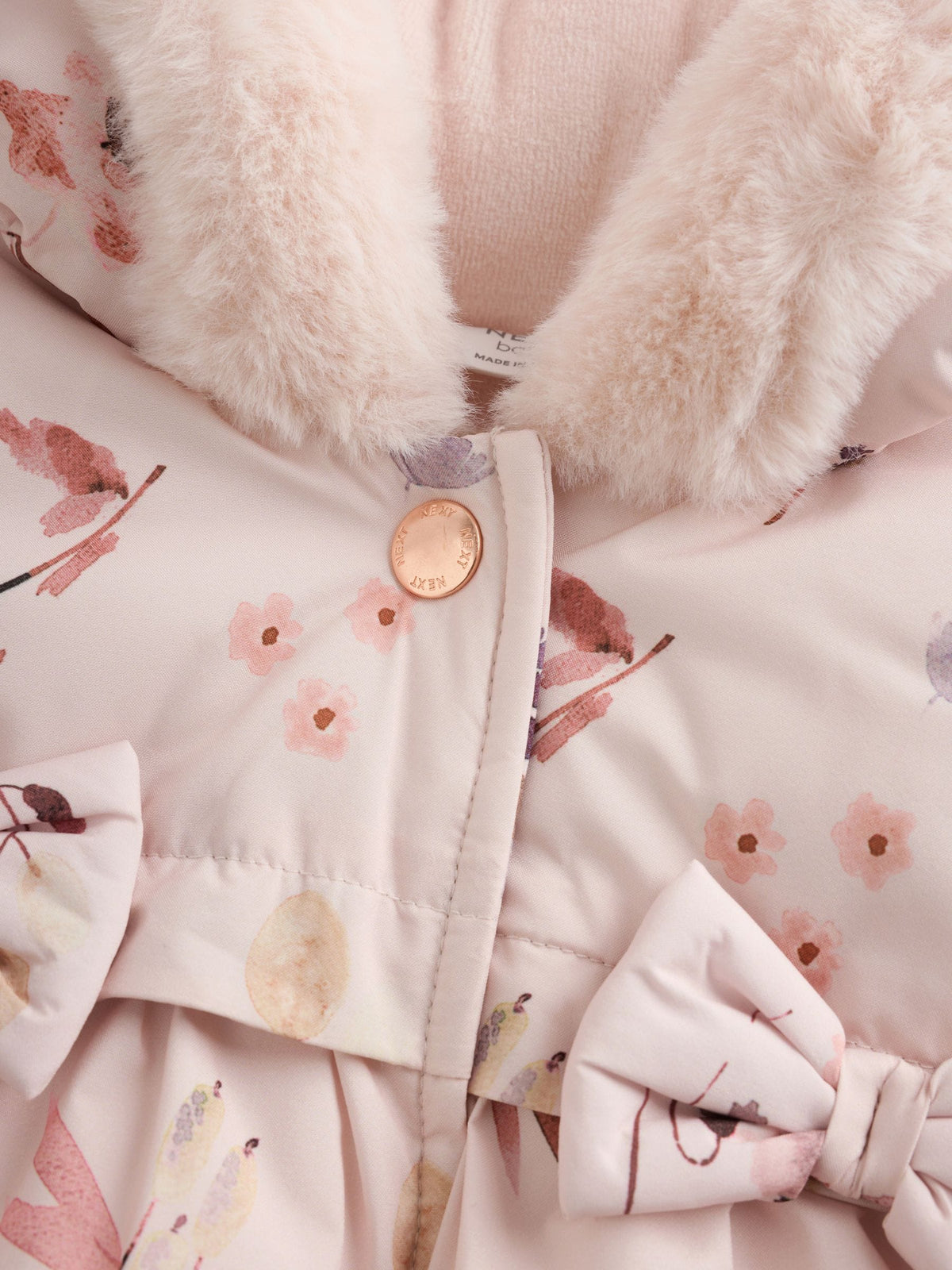 Dsiney Kidz - Watercolour Printed Bow Front Puffer Baby Jacket (0mths-2yrs) image 4