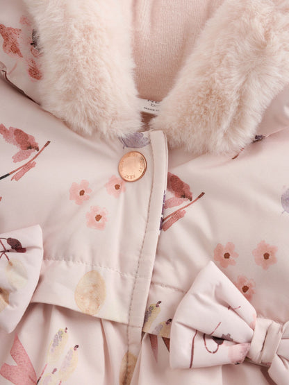 Dsiney Kidz - Watercolour Printed Bow Front Puffer Baby Jacket (0mths-2yrs) image 4
