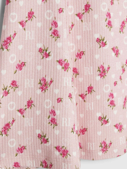 River Island Pink Floral Collar Flare Dress image 4