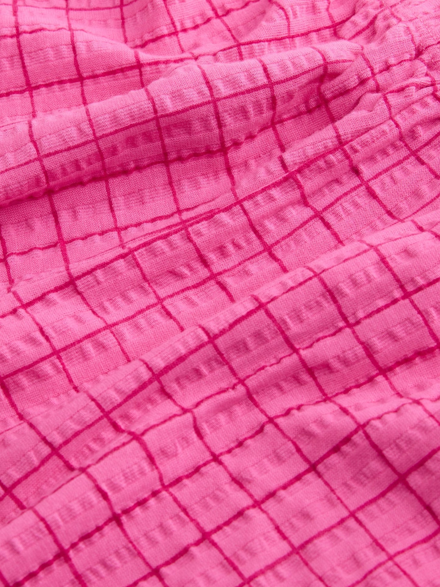 Pink Check Textured Wide Leg Trousers (3mths-7yrs) image 7