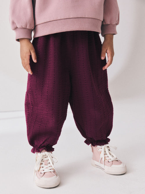 Purple Textured Bloomer Trousers (3mths-7yrs) image 1