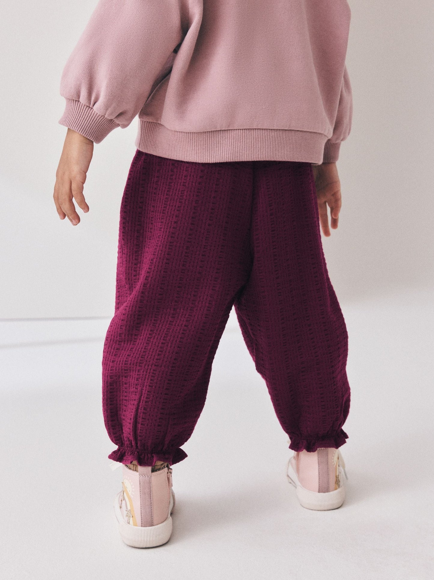 Purple Textured Bloomer Trousers (3mths-7yrs) image 3