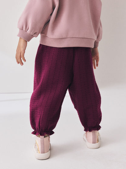 Purple Textured Bloomer Trousers (3mths-7yrs) image 3