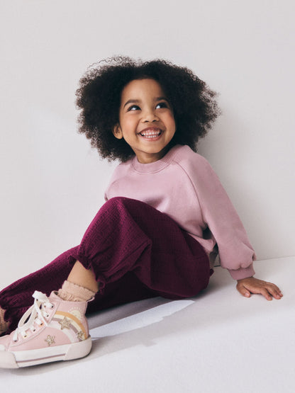 Purple Textured Bloomer Trousers (3mths-7yrs) image 4
