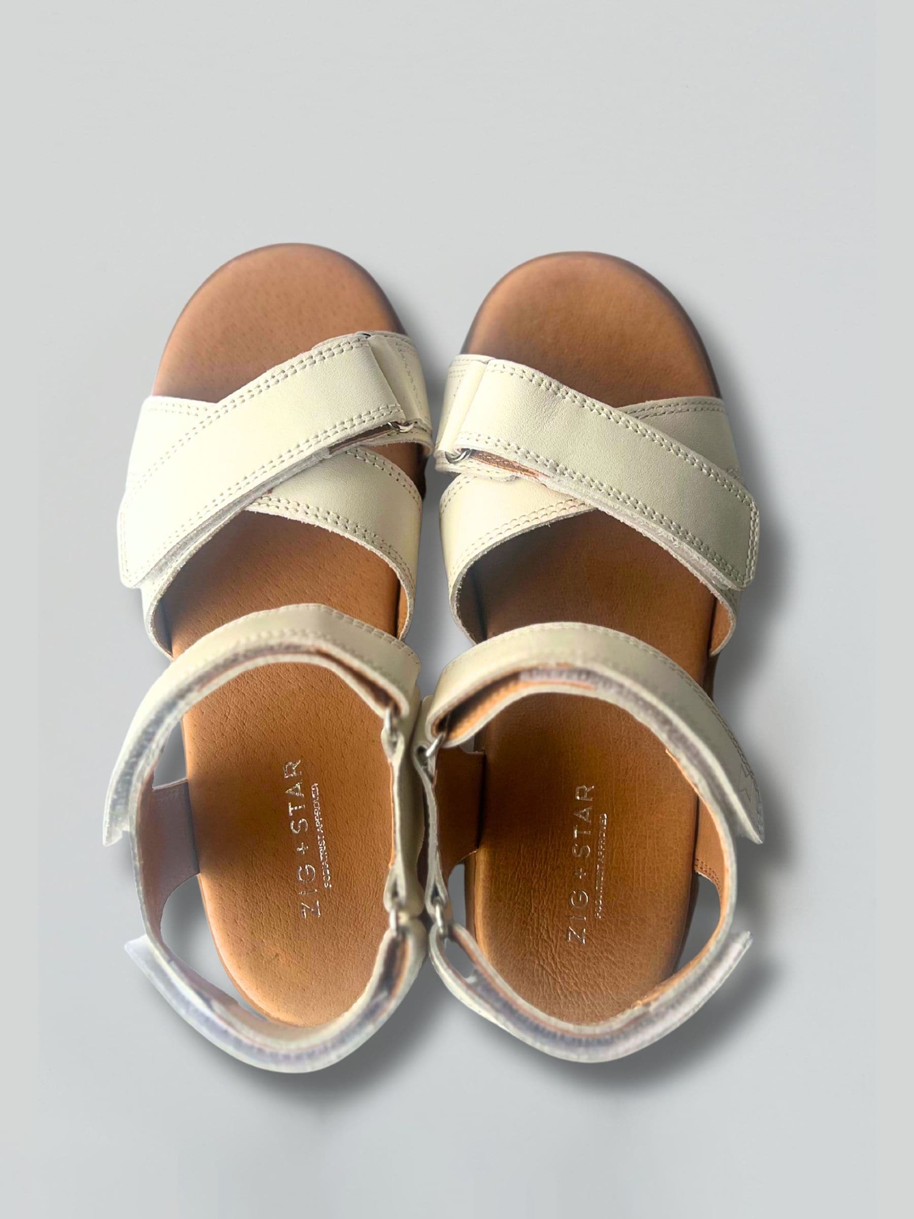 Zig+Star White Rae Junior Cross-Strap Sandals image 3