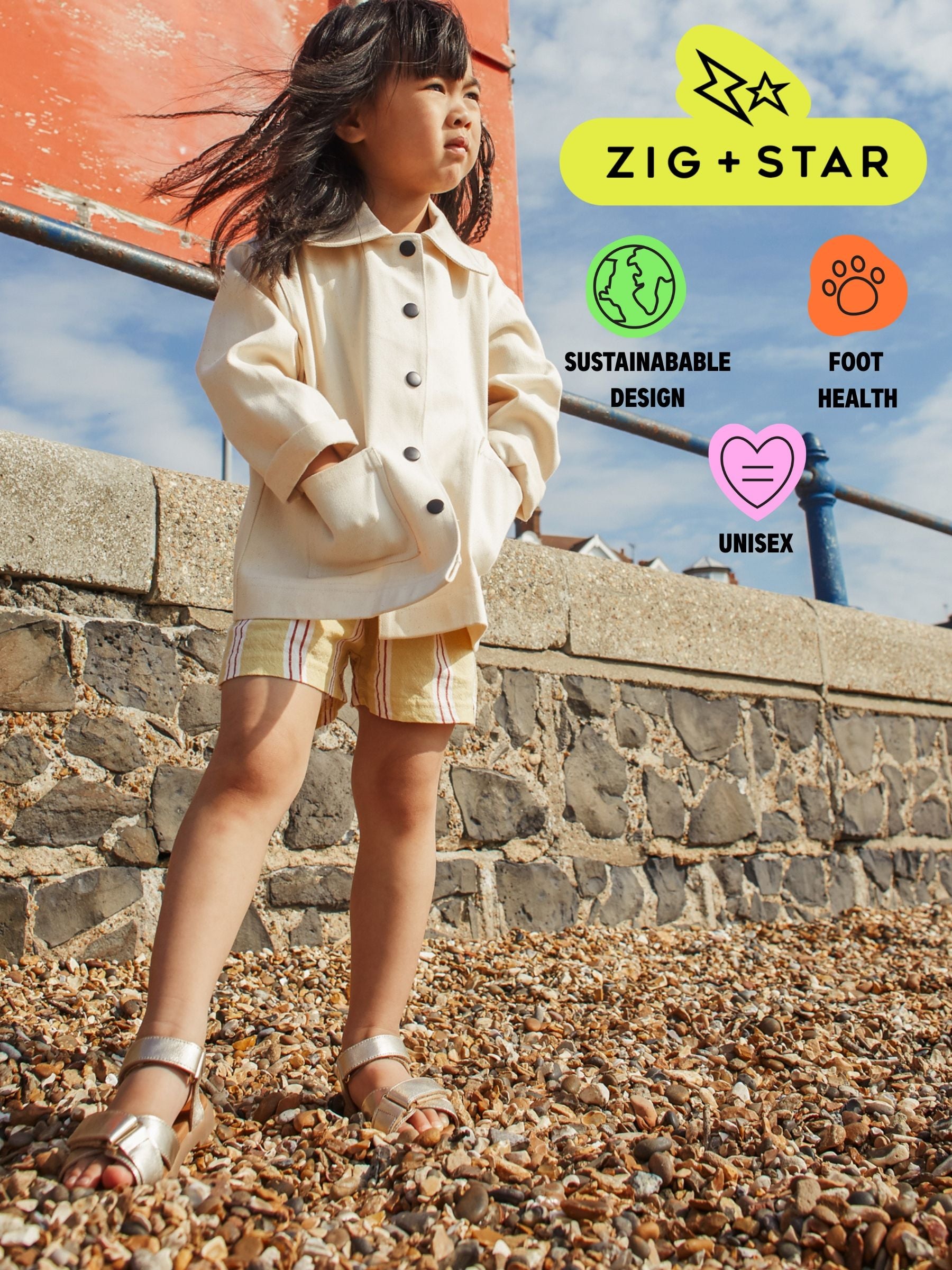 Zig+Star White Rae Junior Cross-Strap Sandals image 5