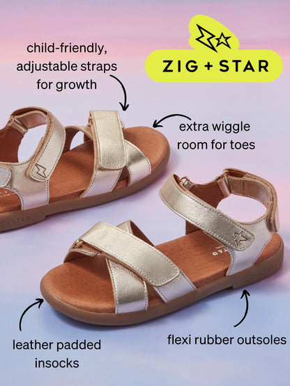 Zig+Star White Rae Junior Cross-Strap Sandals image 6