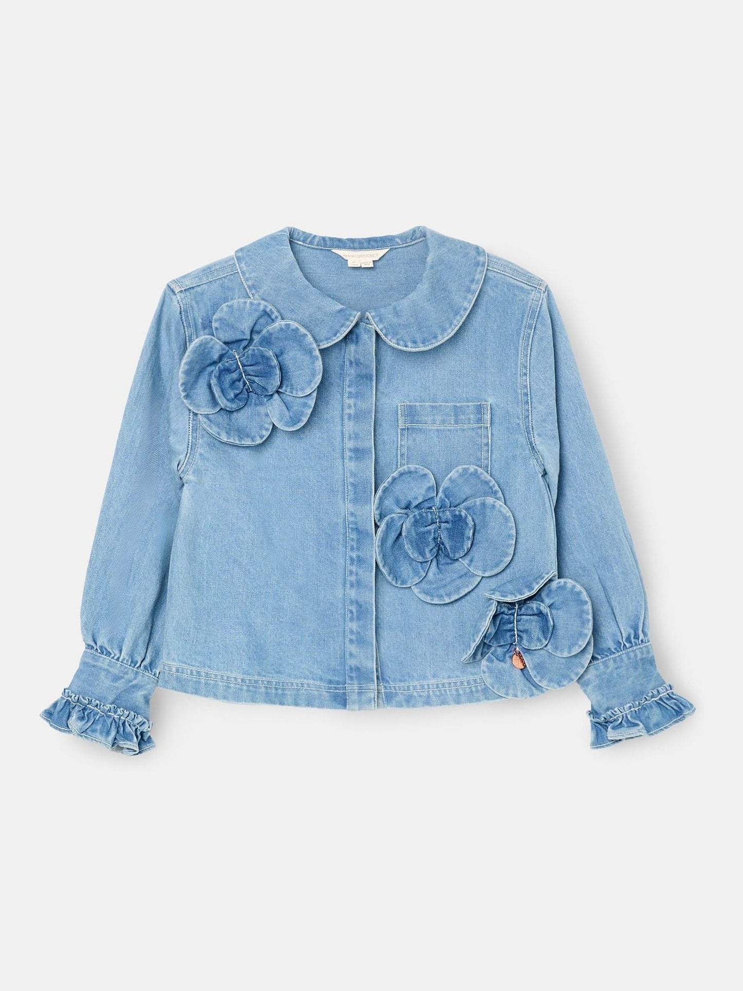 Dsiney Kidz - Angel & Rocket Blue Eden 3D Flower Denim Shirt image 6