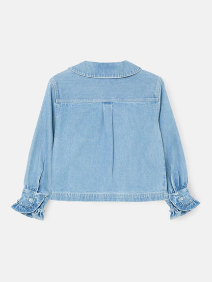 Dsiney Kidz - Angel & Rocket Blue Eden 3D Flower Denim Shirt image 7