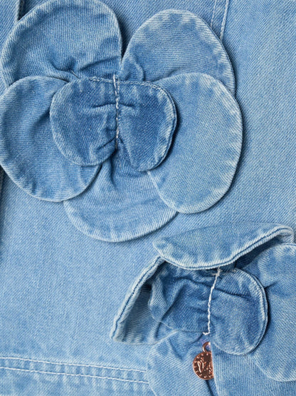 Dsiney Kidz - Angel & Rocket Blue Eden 3D Flower Denim Shirt image 8