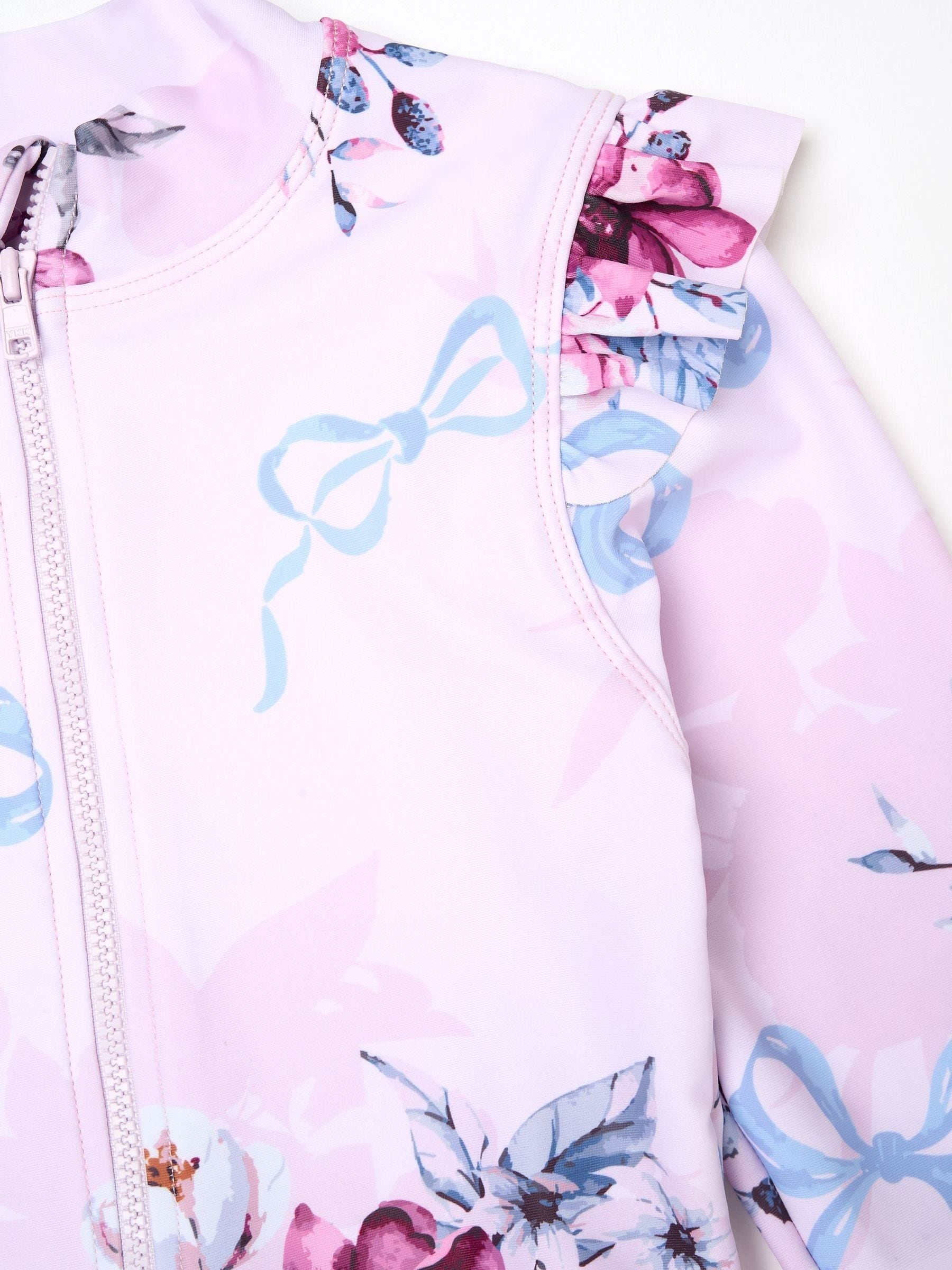 Dsiney Kidz - Angel & Rocket Pink Pearl Floral Sunsafe Long Sleeve Swimsuit image 5