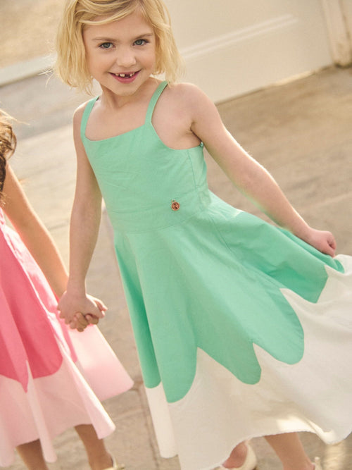 Dsiney Kidz - Angel & Rocket Green Allegra Pink Scallop Swing Dress image 1