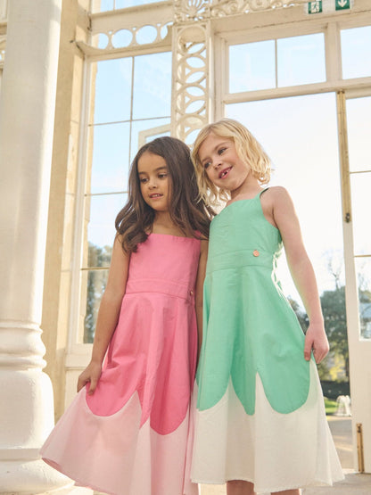 Angel & Rocket Green Allegra Pink Scallop Swing Dress image 2