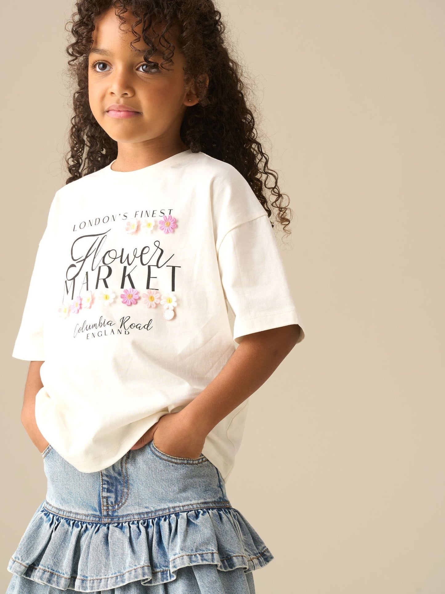 Dsiney Kidz - Angel & Rocket White Annie Flower Market T-Shirt image 3