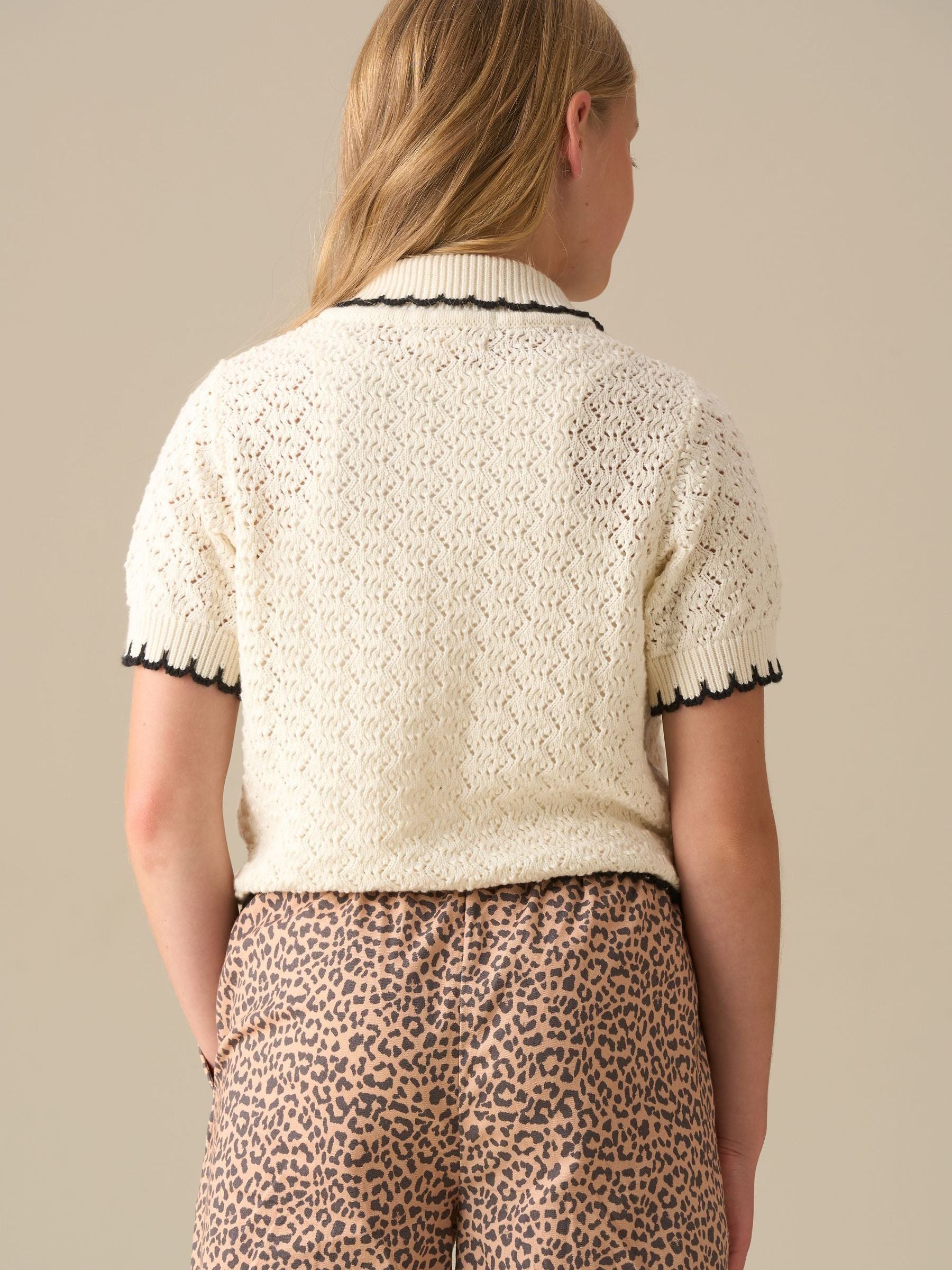 Dsiney Kidz - Angel & Rocket White Penny Frill Detail Short Sleeve Cardigan image 3