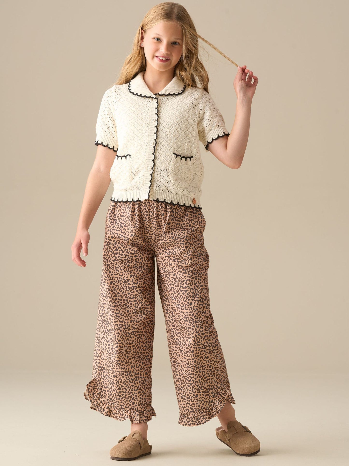 Dsiney Kidz - Angel & Rocket White Penny Frill Detail Short Sleeve Cardigan image 4