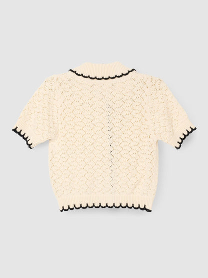 Dsiney Kidz - Angel & Rocket White Penny Frill Detail Short Sleeve Cardigan image 6