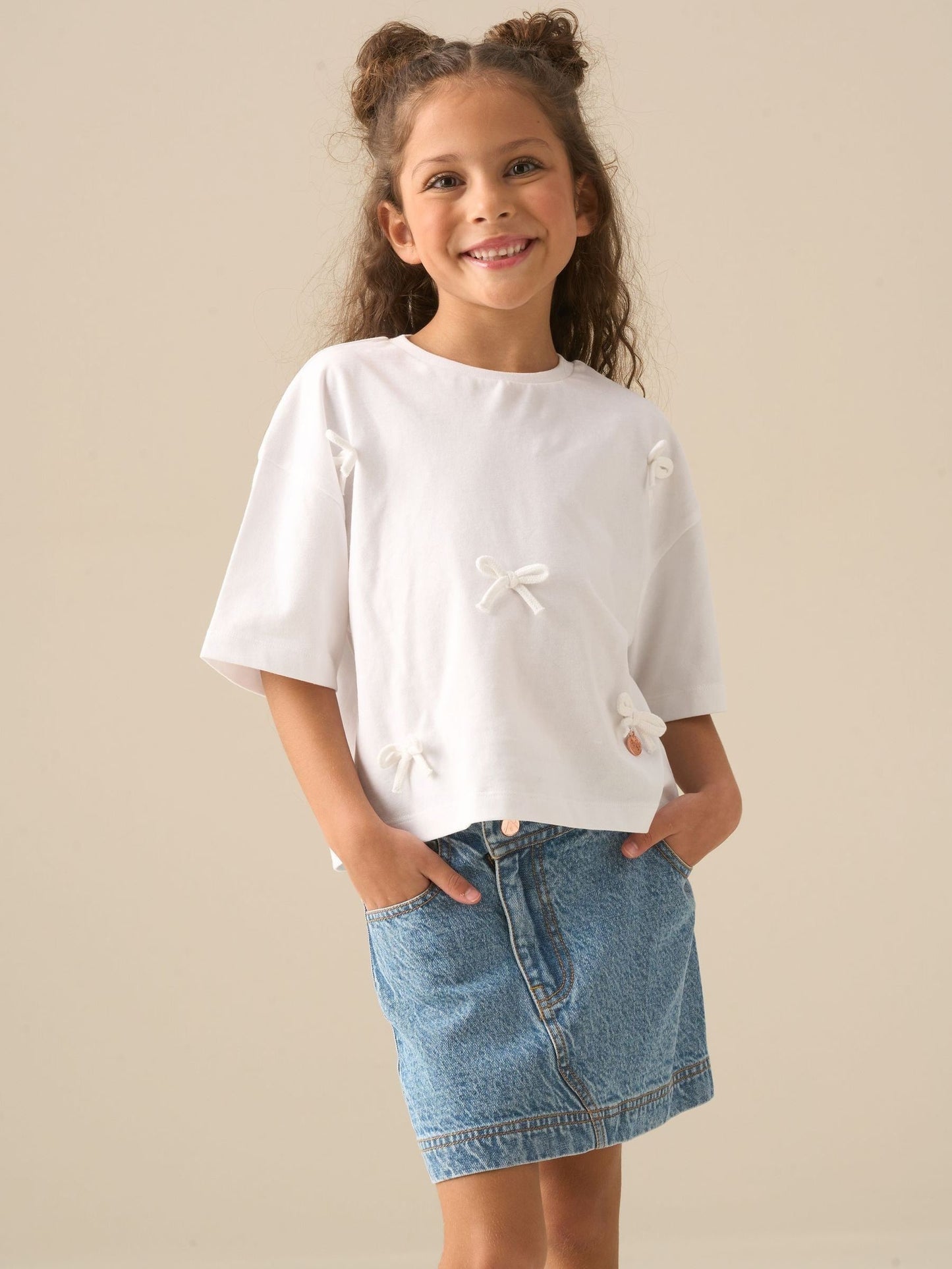 Dsiney Kidz - Angel & Rocket Blue Kendal Aysmmetric Waist Denim Mini Skirt image 2