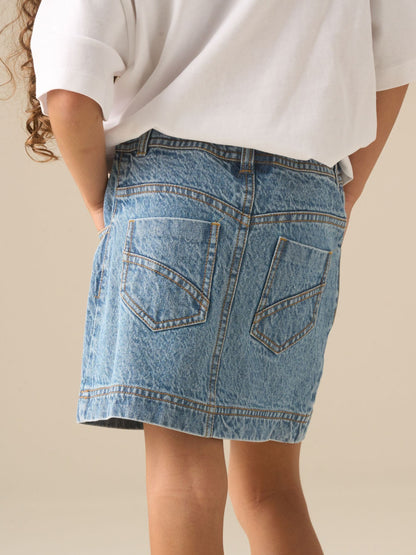 Dsiney Kidz - Angel & Rocket Blue Kendal Aysmmetric Waist Denim Mini Skirt image 3